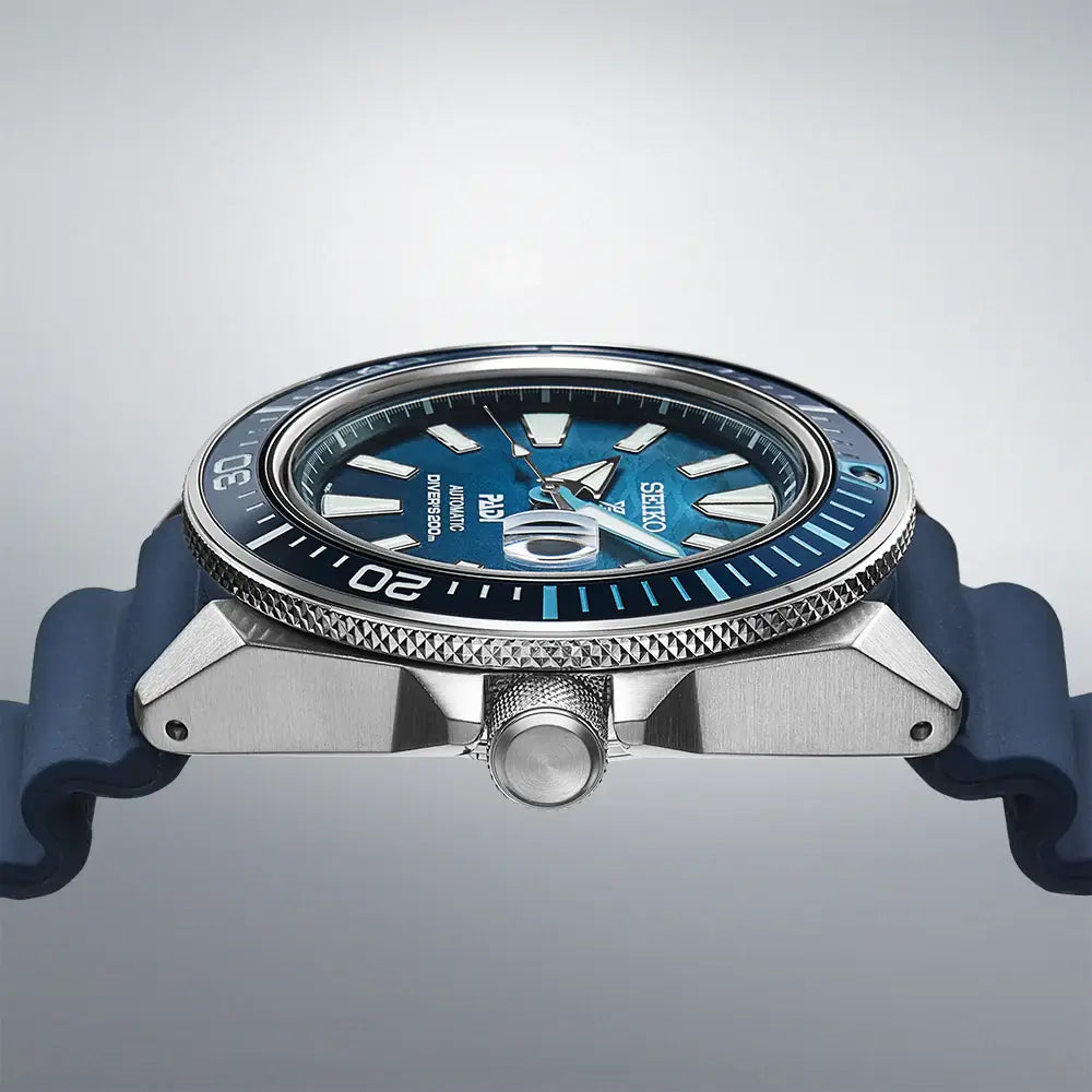 Seiko Prospex "Great Blue" Samurai PADI Special Edition SRPJ93 Blue Dial 43.8mm Silicone Strap Men's Watch