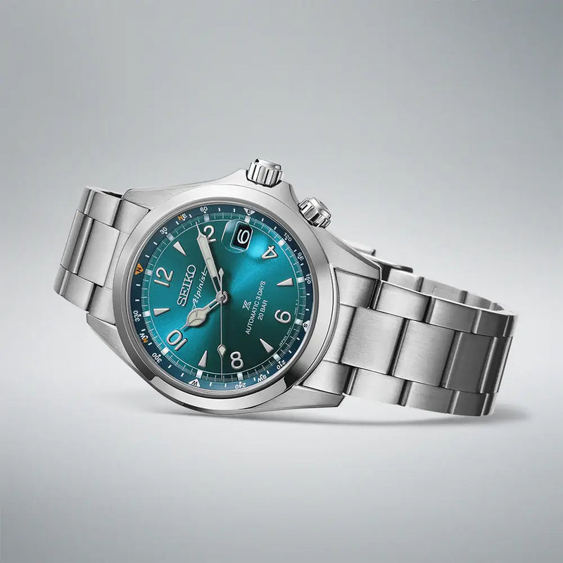 Seiko Prospex SPB503J1 Automatic Alpinist "Tealpine" Teal Dial 39.5mm Stainless Steel Men's Watch detail view