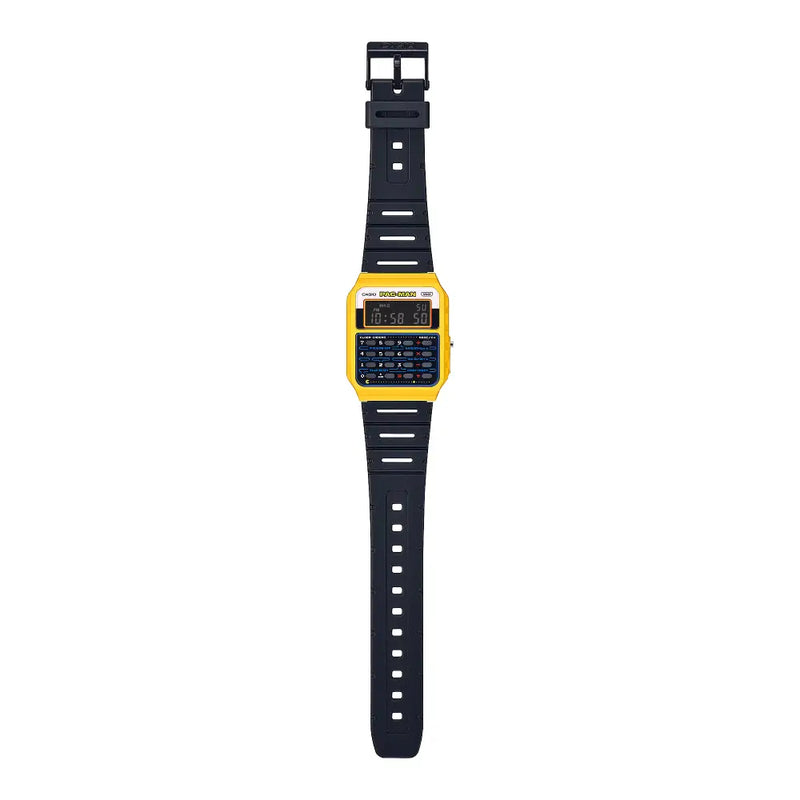 Casio Calculator CA-53WPC-1BDR Pac-Man Digital Black Dial Resin Strap Unisex Watch detail view