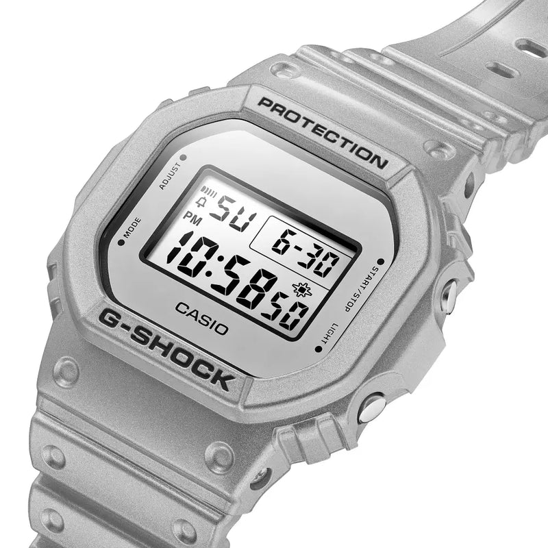 Casio G Shock DW-5600FF-8E Digital Grey Dial Resin Strap Men's Watch detail view