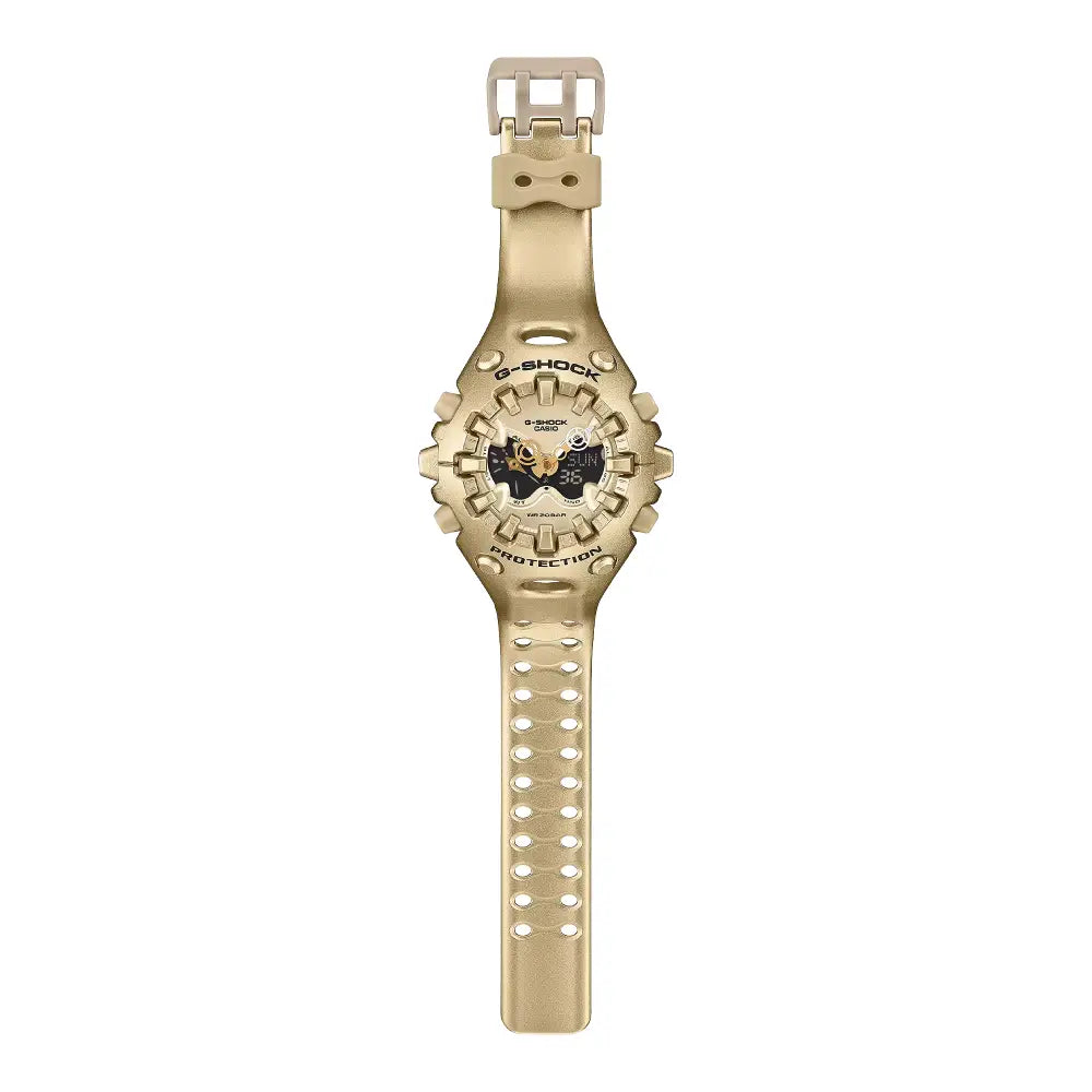 Casio G-Shock "Alien Eyes" Analog-Digital GA-V01A-9ADR Matte Gold Dial 49.1mm Resin Strap Men's Watch