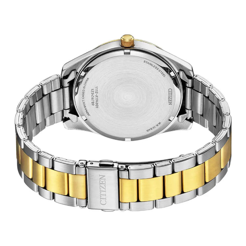 Citizen Quartz BI1036-57A Two Tone Silver Dial 42mm Stainless Steel Men's Watch detail view