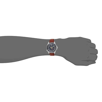 Casio Enticer MTP-SW320L-2AVDF Multi-Hand Analog Blue Dial Leather Strap Men's Watch