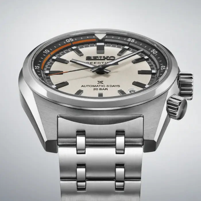 Seiko Prospex SBDC215 / SPB513J1 Speedtimer (Made In Japan) Automatic Off-White Dial 39.5mm Stainless Steel Men's Watch