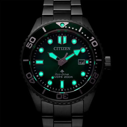 Citizen Promaster BN0269-50W Eco-Drive Diver Green Stainless Steel Men's Watch