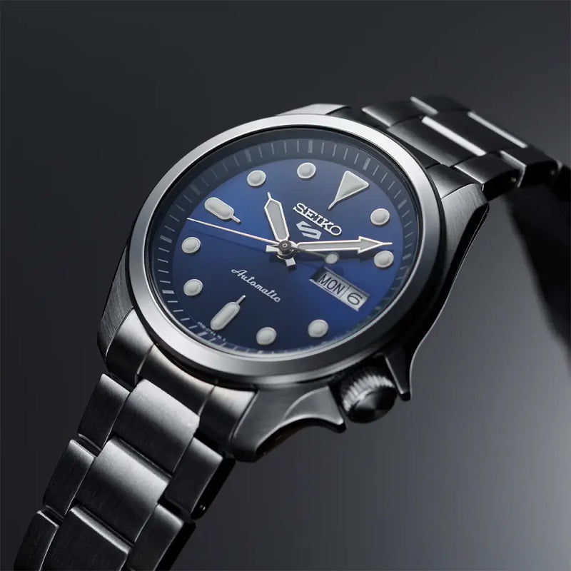 Seiko 5 Sports "DressKX" SRPE53K1 Blue Dial 40mm Stainless Steel Men's Watch detail view