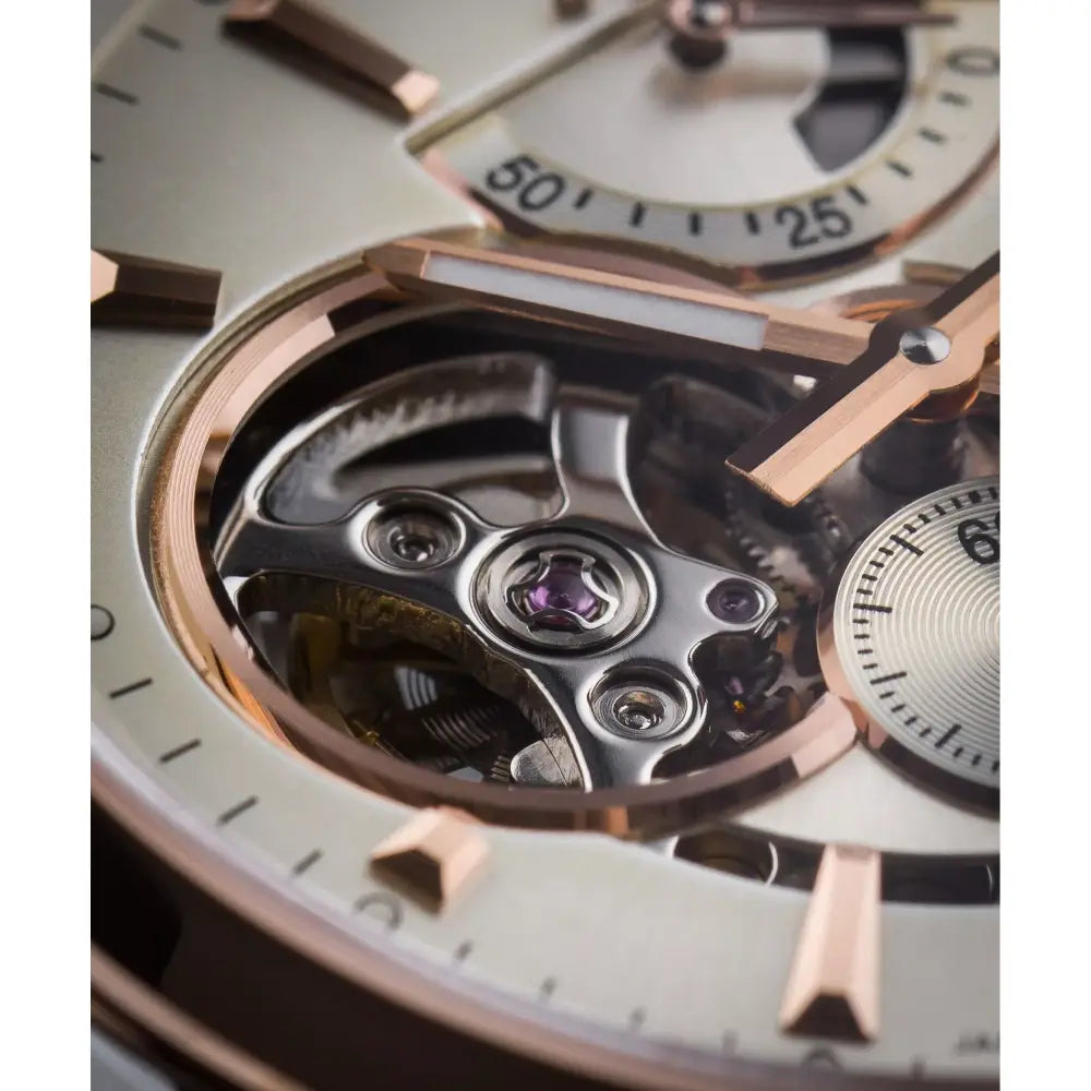 Orient Star Contemporary Modern Skeleton Automatic RE-AV0123G00B Ivory Dial 41mm Stainless Steel Men's Watch