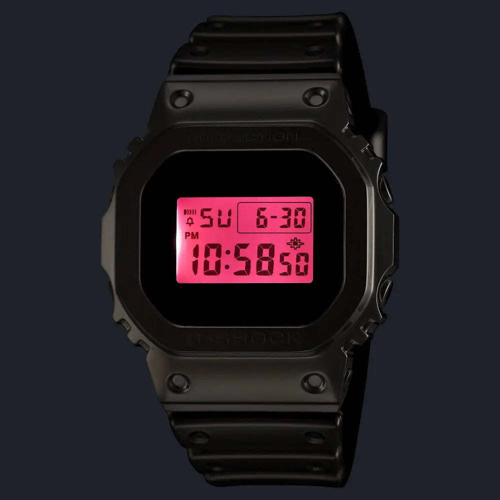 Casio G-Shock 43.2mm GM-5600YRA-8 "Fine Metallic" Red Dial Silicone Strap Men's Watch