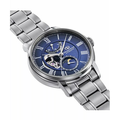 Orient Star Classic M45 F7 Moon Phase Open Heart Automatic RE-BT0006L00B Blue Dial 41mm Stainless Steel Men's Watch