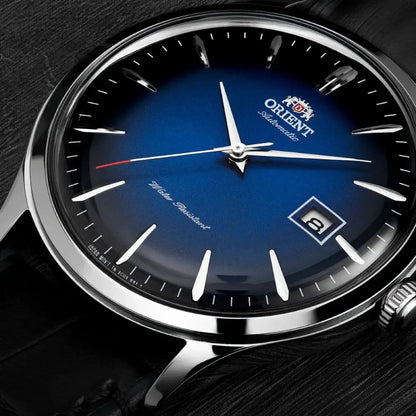 Orient Bambino Version 4 Automatic TAC08004D0 Blue Dial 42mm Leather Strap Men's Watch