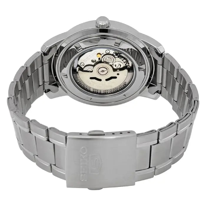 Seiko 5 Automatic SNKM83K1 White Dial 43mm Stainless Steel Men's Watch detail view