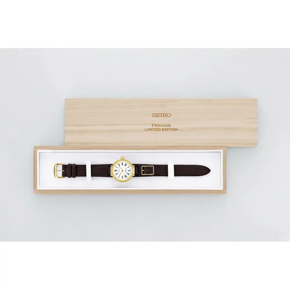 Seiko Presage SARX136 (SPB538J1) Classic Series 145th Anniversary Limited Edition (1450 Pcs) White Enamel Dial 35mm Leather Strap Men's Watch