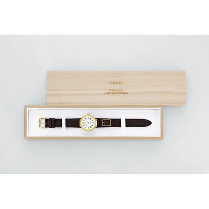 Seiko Presage SARX136 (SPB538J1) Classic Series 145th Anniversary Limited Edition (1450 Pcs) White Enamel Dial 35mm Leather Strap Men's Watch