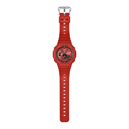 Casio G-Shock Iconic Red GA-2100RRB-4ADR Red Vapor Dial 45.4mm Resin Strap Men's Watch