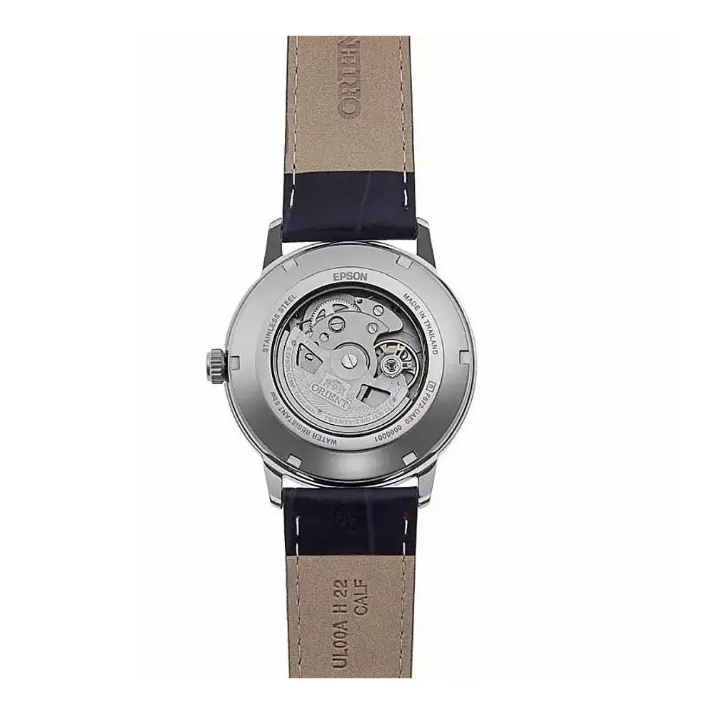 Orient Contemporary Automatic RA-AC0F14L30B Blue Dial 41.6mm Leather Strap Men's Watch