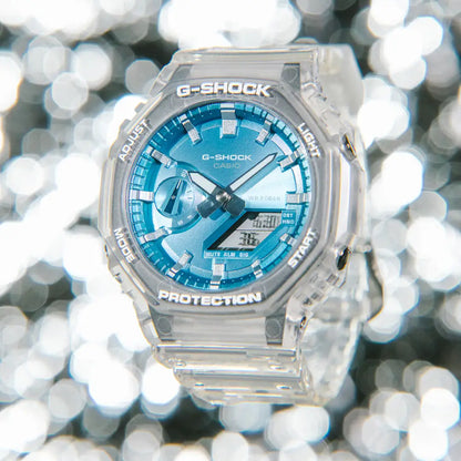 Casio G-Shock  GA-2100BM-7A2DR Analog-Digital Blue Dial resin strap Men's Watch