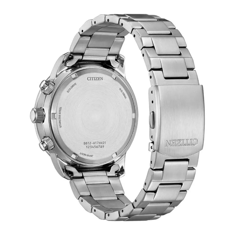 Citizen Eco-Drive "Aviator Chrono" CA0880-58L Blue Dial 44mm Stainless Steel Men's Watch detail view