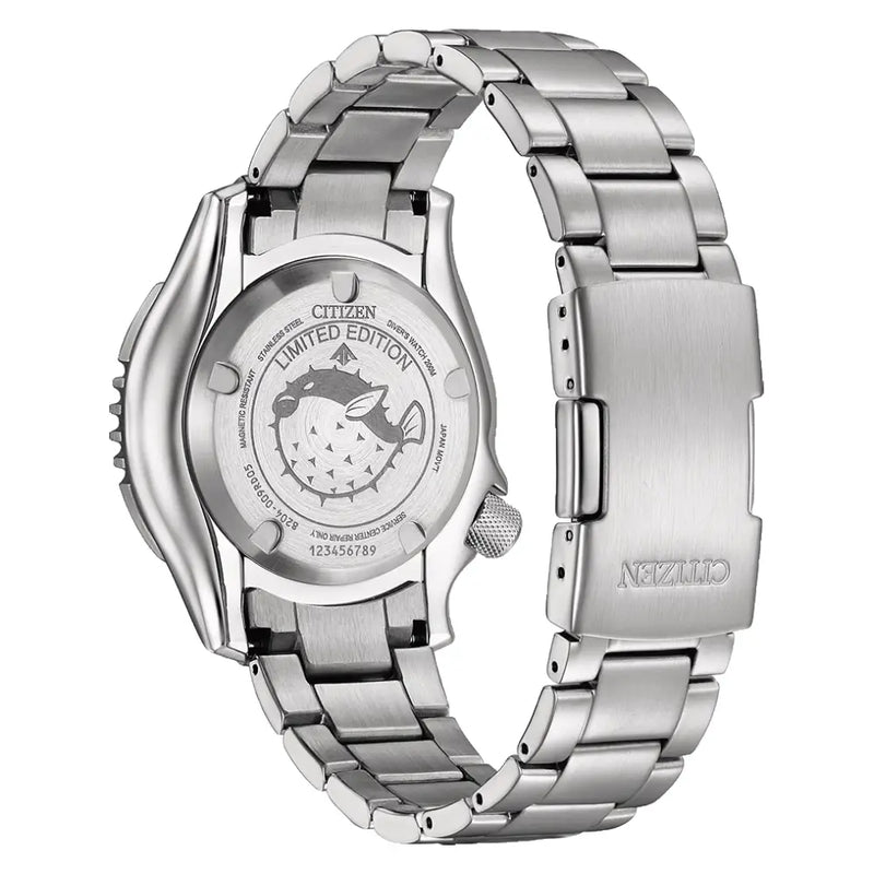 Citizen Promaster NY0161-63L Automatic Marine Diver Limited Edition "Fugu" Blue Dial 42mm Stainless Steel + Polyurethane Men's Watch detail view
