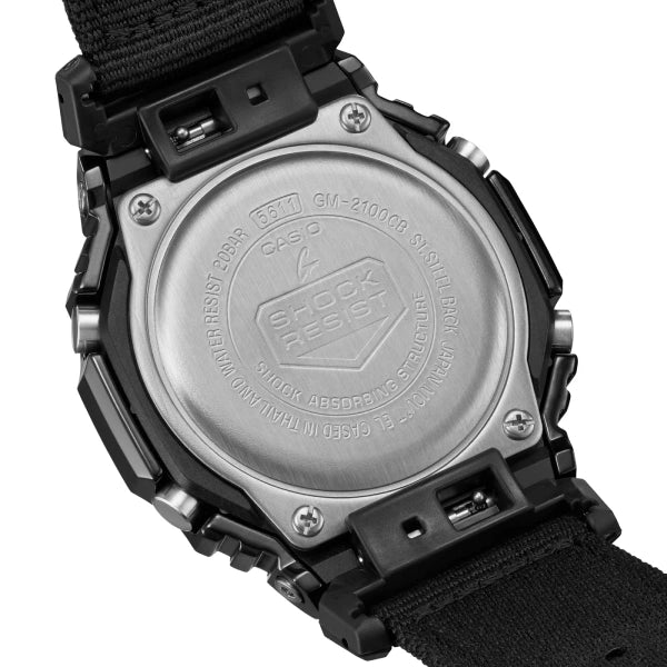 Casio G-Shock Metal Covered GM-2100CB-1ADR Black Dial Stainless Steel Men's Watch