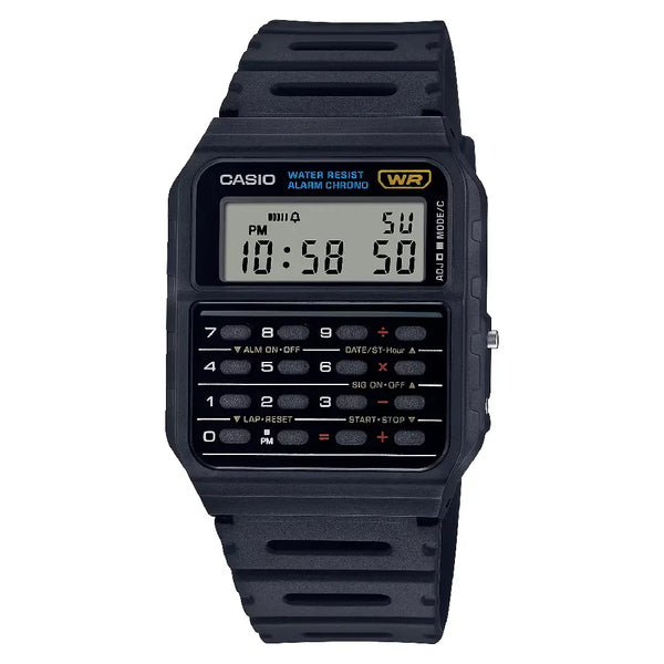 Casio Calculator Digital CA-53W-1Z Black Dial Resin Strap Unisex Watch
