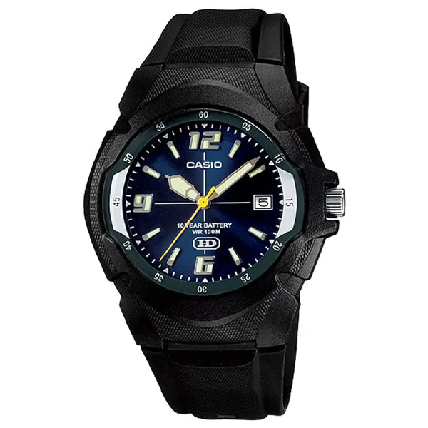 Casio Standard MW-600F-2AVDF Date Analog Blue Dial Resin Strap Men's Watch