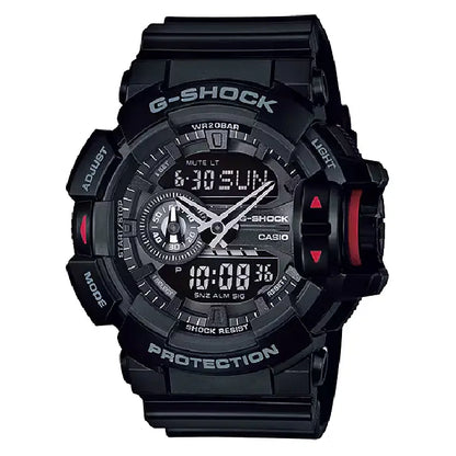 Casio G Shock GA-400-1B Analog-Digital "Rotary Switch" Black Dial 51.9mm Resin Strap Men's Watch