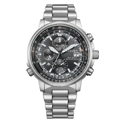 Citizen Eco-Drive AT8300-58E Promaster Sky Radio-Controlled Pilot Black Dial 41mm Stainless Steel Men's Watch