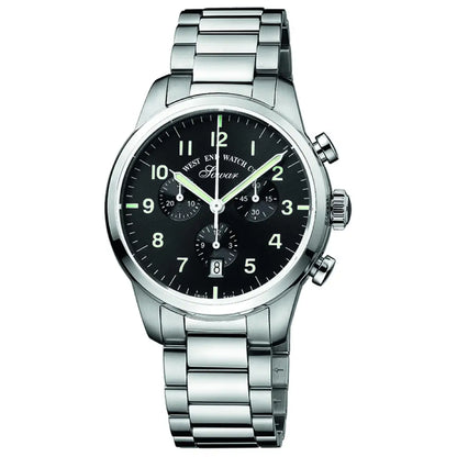 West End  Everbright Chronograph 8091.10.3307W Black Dial Stainless Steel Men's Watch