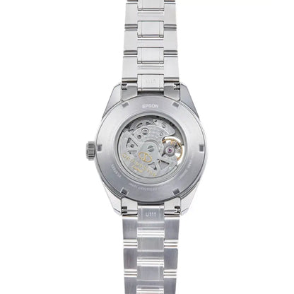 Orient Star RE-AV0125S00B Contemporary Automatic Open Heart Power Reserve Silver Dial Stainless Steel Men's Watch