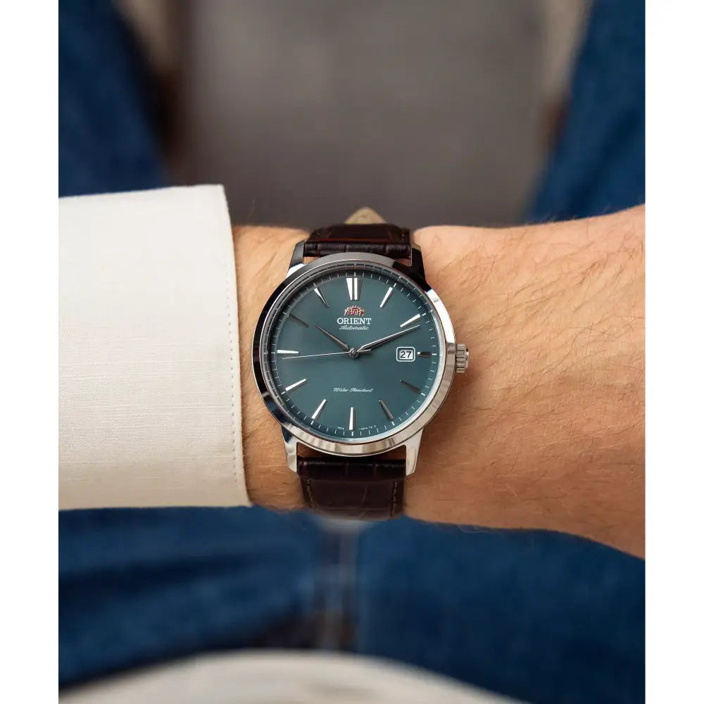 Orient Contemporary Automatic RA-AC0F13E30B Green Dial Leather Strap Men's Watch