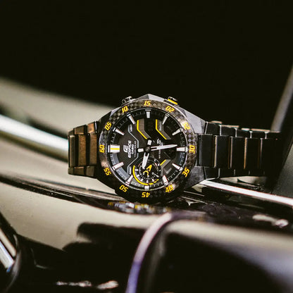 Casio Edifice Windflow ECB-2200RC-1A9 Black Dial Stainless Steel Men's Watch