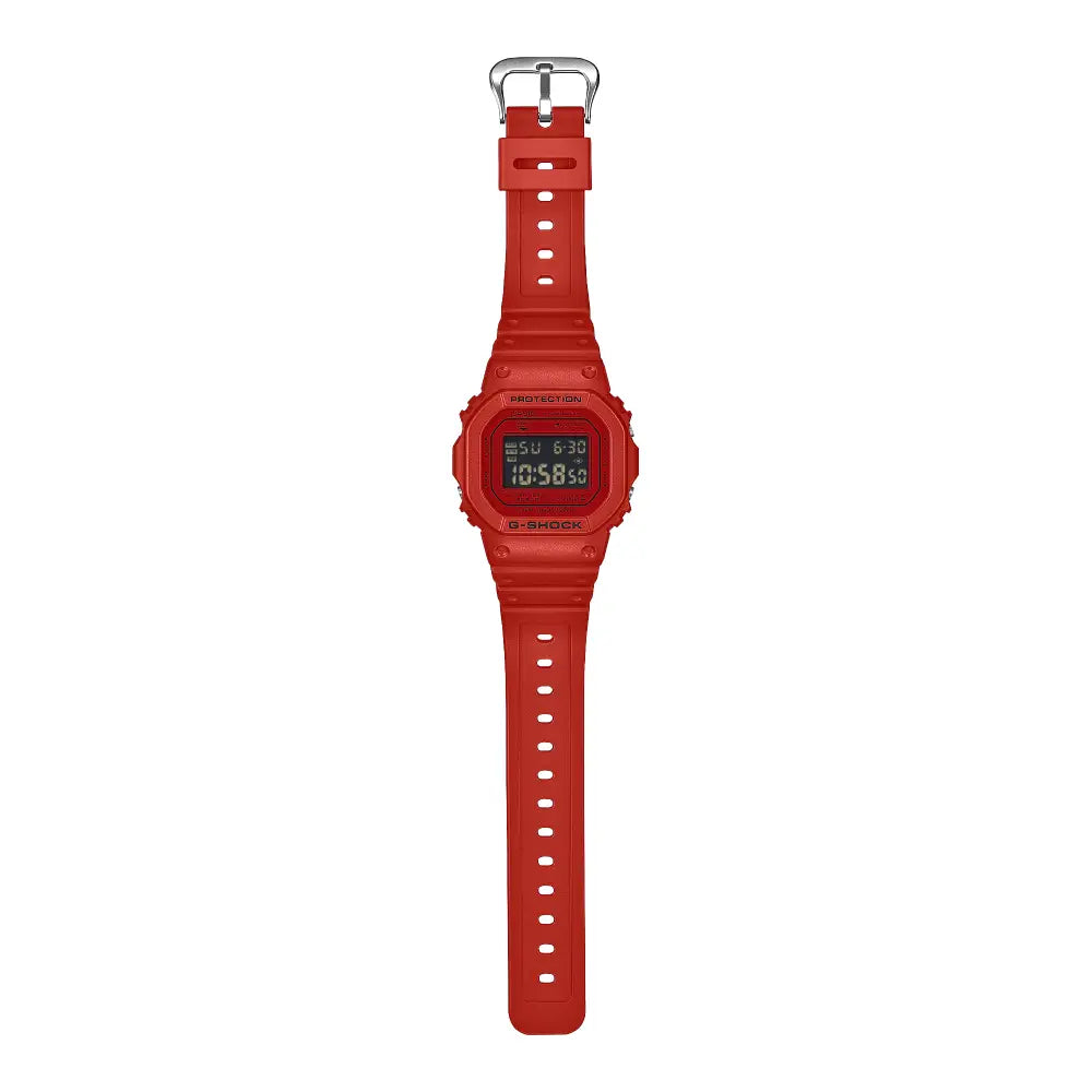 Casio G-Shock Iconic Red DW-5600RRB-4DR Red Vapor Dial 42.8mm Resin Strap Men's Watch