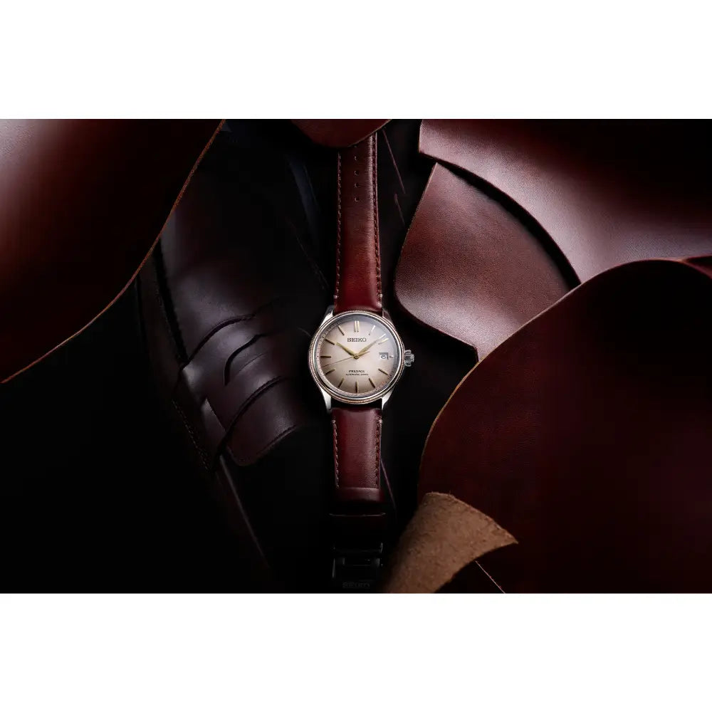 Seiko Presage SPB529J1 "Shiracha" Brown Gradient Dial 40.2mm Leather Strap Men's Watch