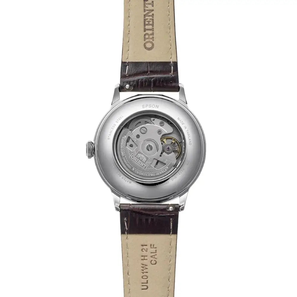 Orient Classic Bambino Automatic RA-AC0033Y Ivory Dial 40.5mm Leather Strap Men's Watch