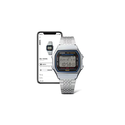 Casio Vintage Digital ABL-100WE-1ADF Bluetooth Black Dial Stainless Steel Unisex Watch
