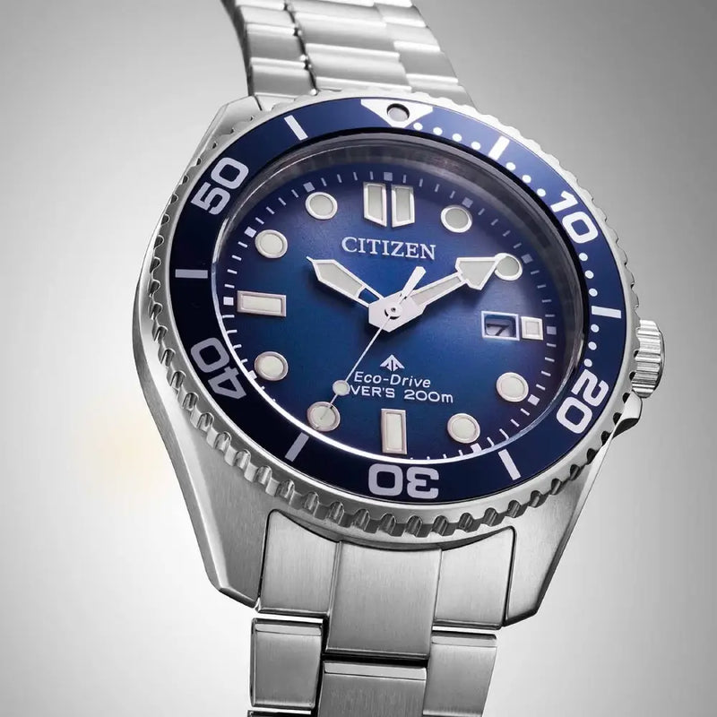 Citizen Promaster BN0260-54L Eco-Drive Diver Blue Dial 41mm Stainless Steel Men's Watch detail view