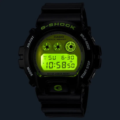 Casio G Shock DW-6900RCS-1D Digital Bright Green Dial Resin Strap Men's Watch