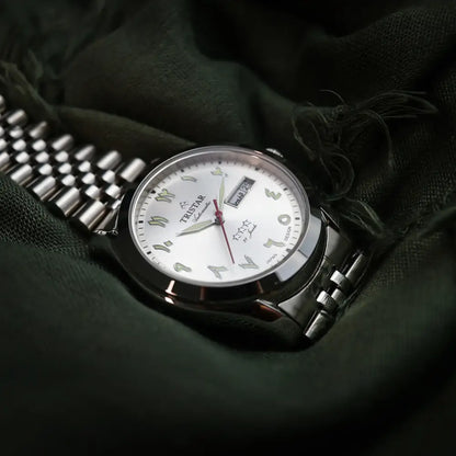 Tristar Classic Automatic BA23WMSSM03 Silver Day-Date Arabic Dial Stainless Steel Men's Watch