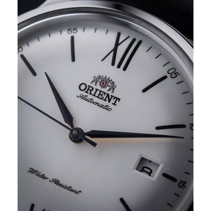 Orient Bambino RA-AC0022 Automatic Classic Silver Dial 40.5mm Leather Strap Men's Watch