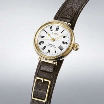Seiko Presage SARX136 (SPB538J1) Classic Series 145th Anniversary Limited Edition (1450 Pcs) White Enamel Dial 35mm Leather Strap Men's Watch