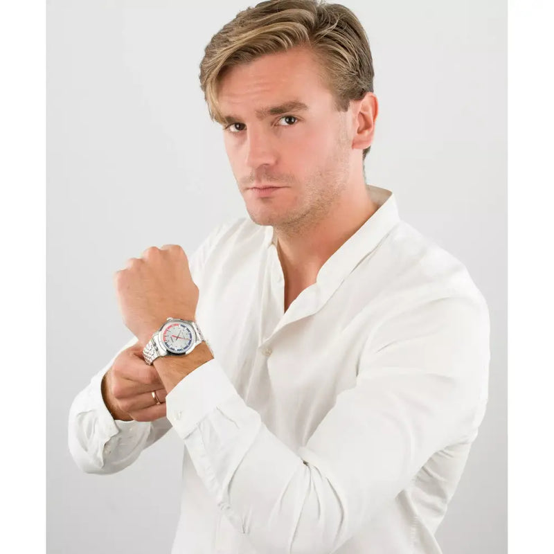 Orient Contemporary Quartz SQC0U004W0 White Dial 43mm Stainless Steel Men's Watch detail view
