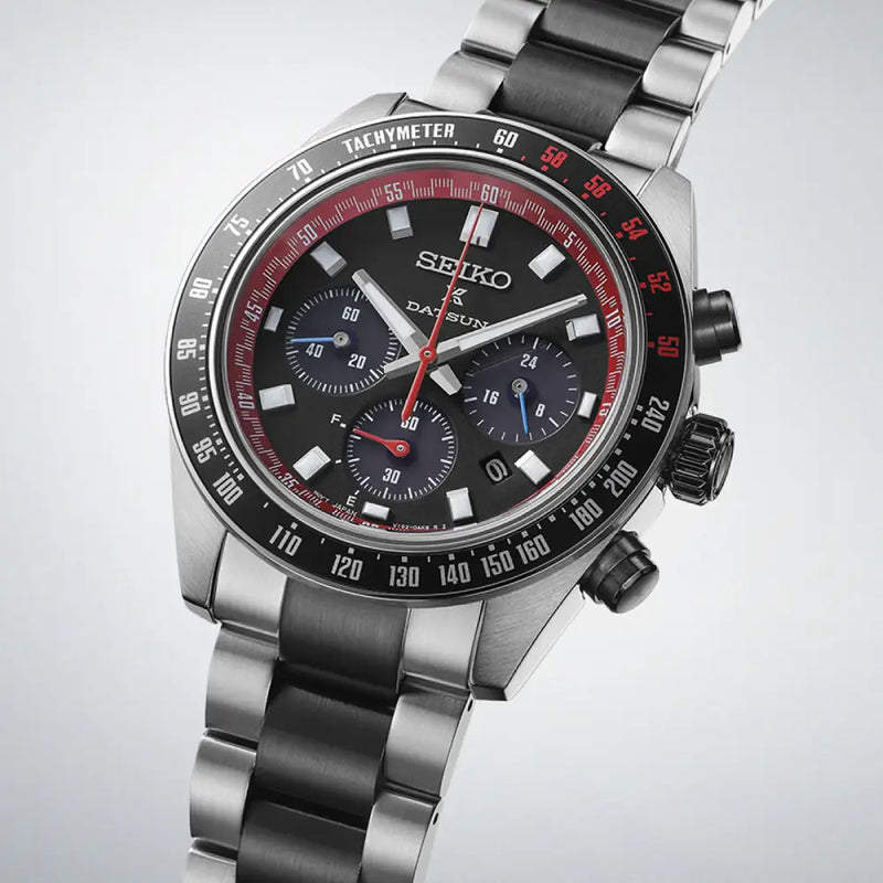 Seiko Prospex SBDL121 / SSC957 Solar Chronograph Limited Edition (4000 Pieces) "Datsun 240Z" Black Dial 41.4mm Stainless Steel Men's Watch detail view