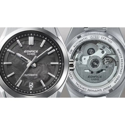 Casio Edifice Automatic EFK-100YCD-1A Forged Carbon Dial 39mm Stainless Steel Men's Watch