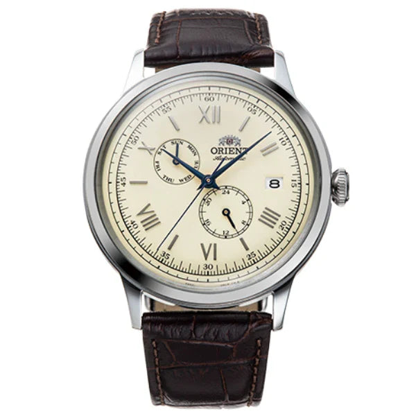 Orient  Bambino Version 8 RA-AK0702Y30B Champagne Dial 40.5mm Leather Strap Men's Watch