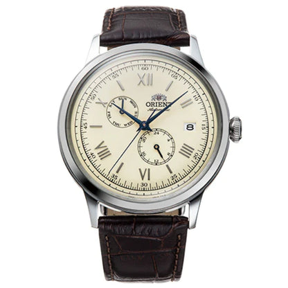 Orient  Bambino Version 8 RA-AK0702Y30B Champagne Dial 40.5mm Leather Strap Men's Watch