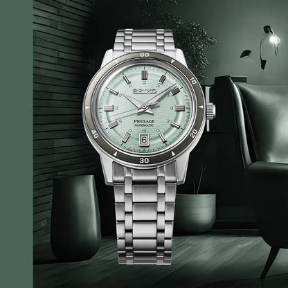 Seiko Presage SRPL71J1 "Style 60s" Automatic Green Dial 39.5mm Stainless Steel Men's Watch