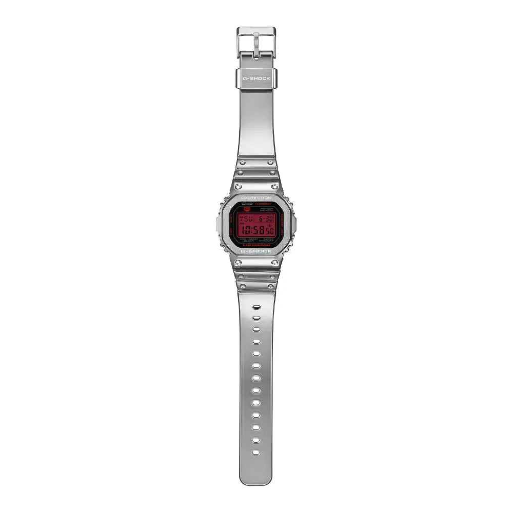 Casio G-Shock 43.2mm GM-5600YRA-8 "Fine Metallic" Red Dial Silicone Strap Men's Watch