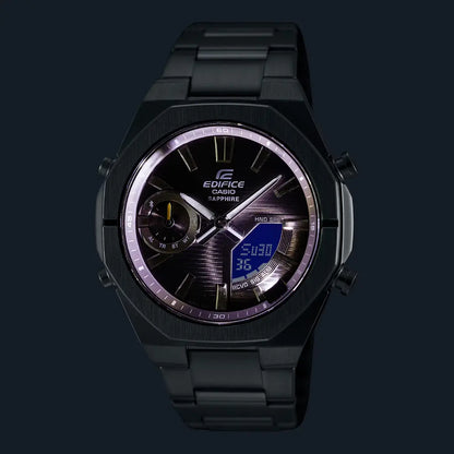 Casio Edifice Analog-Digital  ECB-S10D-8ADF Bluetooth Grey Dial Stainless Steel Men's Watch