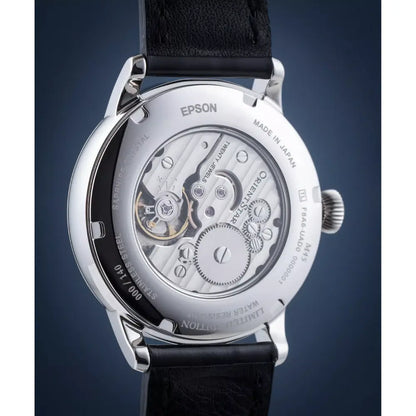 Orient Star M45 Classic Moon Phase Pleiades Hand-Wound RE-BW0005N00B Gray-Black Dial 39.5mm Leather Strap Men's Watch