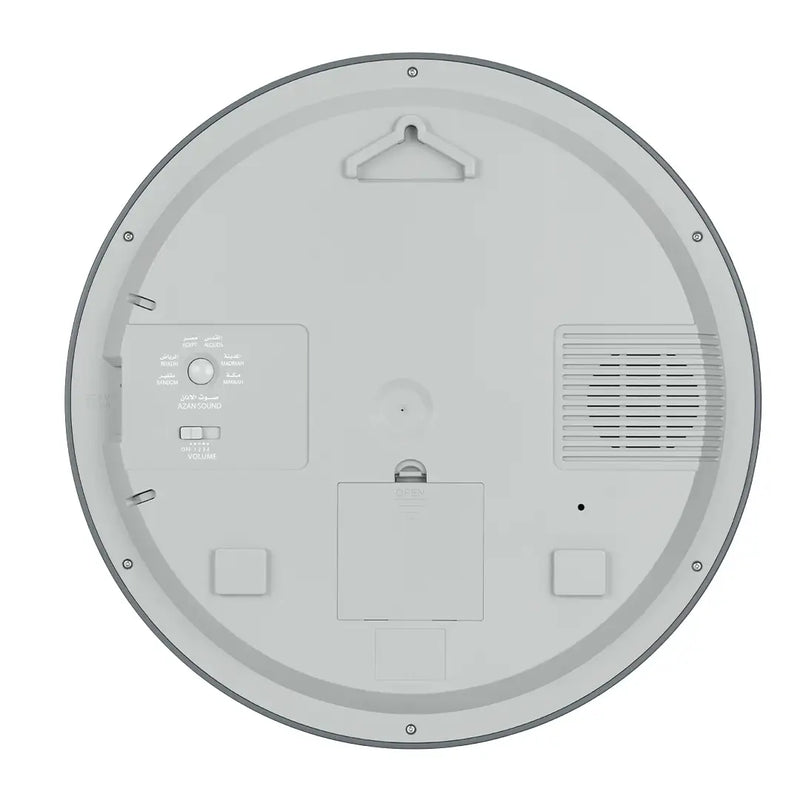 Al Fajr CR-23B Wall Clock Analog & Digital Display Black detail view